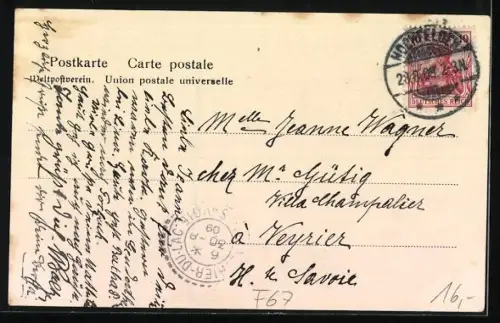 AK Hochfelden, Maison Steinmetz, Post, Villa Pfister m. pr. Kirche