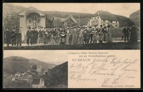 AK Murbach, Hotel Pension Rimlishof von der Murbacherstrasse gesehen
