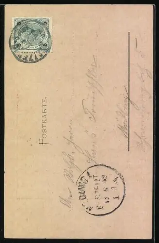 Künstler-AK Bad Gastein, Partie am Wasserfall