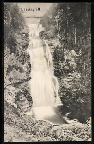 AK Lassingfall, Blick auf den Wasserfall