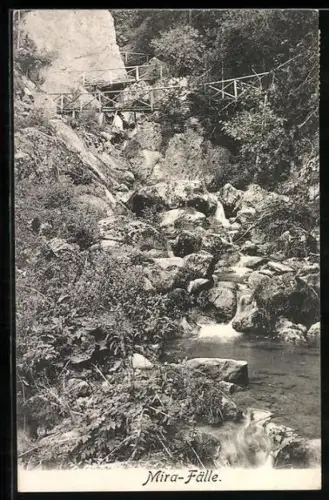 AK Pernitz /N.-Ö., Blick auf die Mira-Fälle