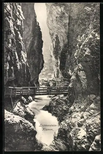 AK Lichtenstein-Klamm Wasserfall
