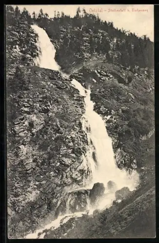 AK Stuibenfall /Oetztal, Blick auf den Wasserfall