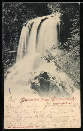AK Fuscher-Thal, Wasserfall in der Bärenschlucht