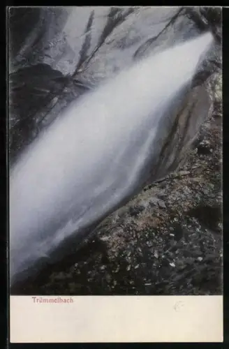 AK Trümmelbach, Wasserfall in der Nahaufnahme