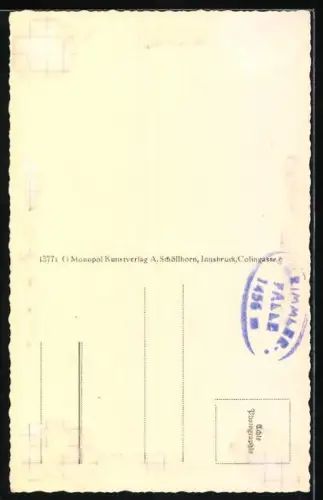 AK Krimml, Unterer Wasserfall mit Gebirge