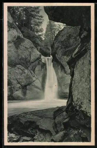 AK Oberstaufen /Allgäu, Wasserfall bei Buchenegg