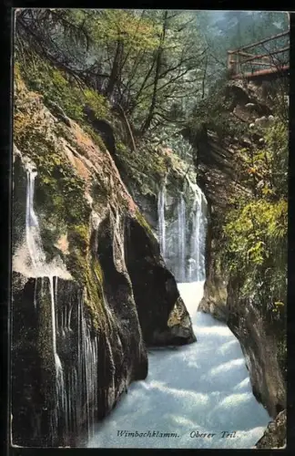 AK Wimbachklamm, Oberer Teil mit Wasserfall