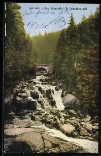 AK Freudenstadt, Raumünzacher Wasserfall