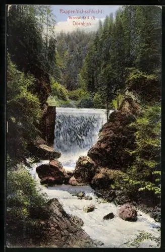 AK Dornbirn, Rappenlochschlucht, Erster Wasserfall