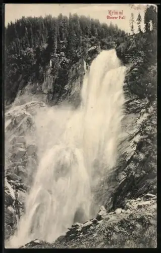 AK Krimml, Oberer Fall mit Umgebung