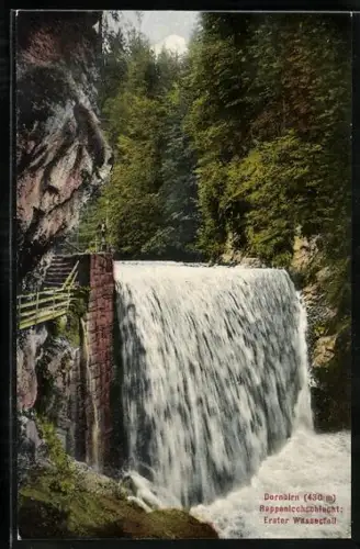 AK Dornbirn, Erster Wasserfall in der Rappenlochschlucht