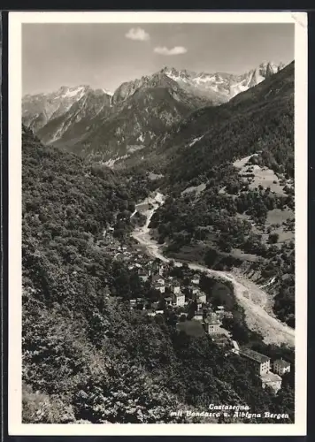 AK Castasegna, Panorama mit Bondasca und Albigna Bergen
