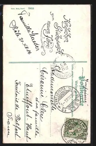 AK Basel, Rathaus mit Strassenpartie