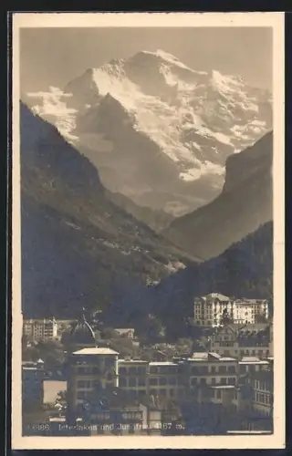 AK Interlaken, Hotel mit Jungfrau