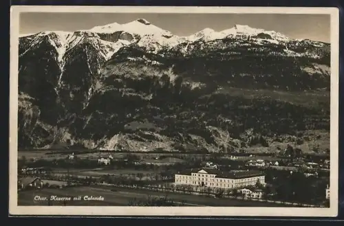 AK Chur, Blick auf die Kaserne mit Calanda