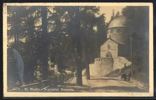 AK St. Moritz, Ansicht am Segantini-Museum