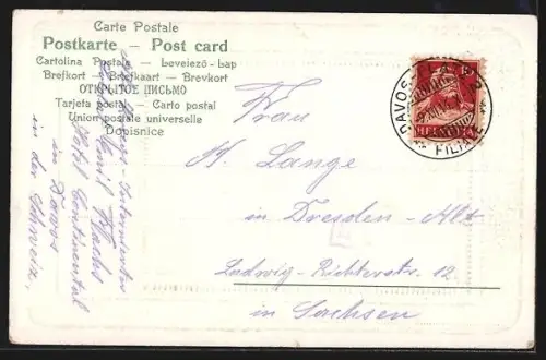 AK Zürich, Utequai mit Kirche