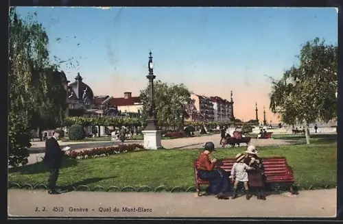 AK Genève, Quai du Mont-Blanc