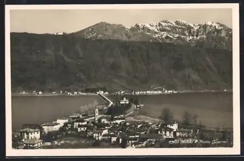 AK Melide, Ortsansicht mit Monte Generoso