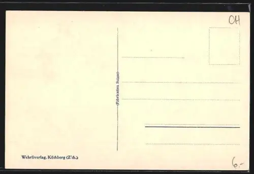 AK Melide, Ortsansicht mit Monte Generoso