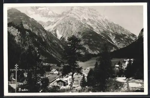 AK Preda, Ortspartie mit Bergen