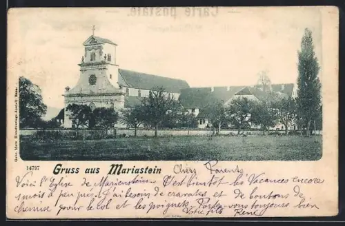 AK Mariastein, Ortspartie mit Kirche