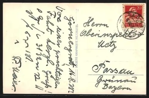 AK Zermatt, Kirche und Matterhorn