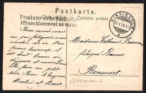 Künstler-AK Maria Einsiedeln, Wallfahrtskirche mit Gnadenbild