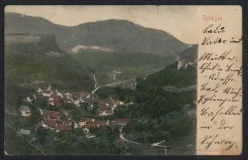 AK Eptingen, Teilansicht mit Strassenpartie
