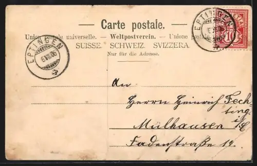 AK Eptingen, Teilansicht mit Strassenpartie