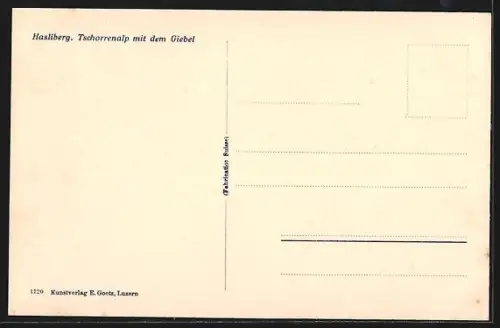 AK Hasliberg, Tschorrenalp mit dem Gibel