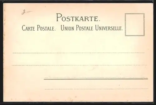 Lithographie Luzern, Kapellbrücke und Pilatus, Veilchen, Passepartout