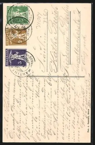 AK Martinsbruck, Teilansicht des Ortes mit Birke