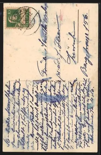 AK Rütli, Gasthof im Grünen mit Liedtext Das Rütli im Passepartout