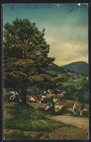 AK Zeglingen, Teilansicht des Ortes