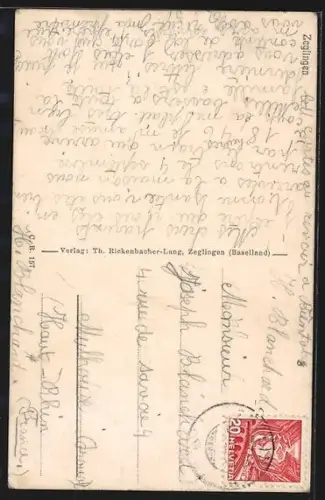 AK Zeglingen, Teilansicht des Ortes