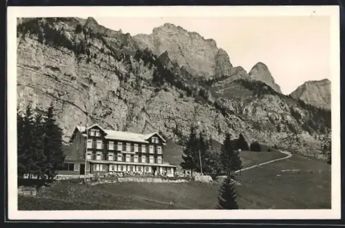 AK Wallenstadt, Alpenkurhaus Schrina-Hochruck mit den Churfürsten