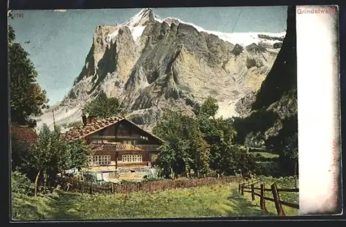 AK Grindelwald, Alpenhof mit Gebirge