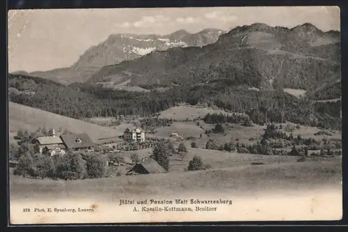 AK Schwarzenberg, Hôtel und Pension Matt, Bes. A. Kaeslin-Kottmann