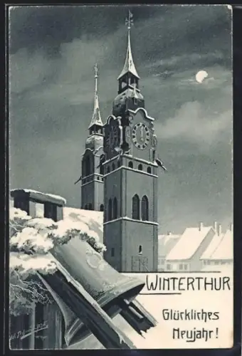 AK Winterthur, Kirche zur Winterzeit