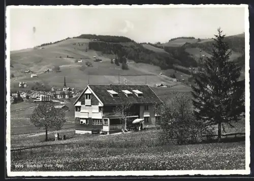 AK Gais /App., Ruehüsli mit Blick zum Ort