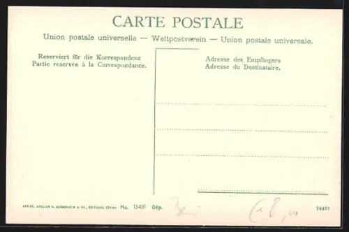 AK Interlaken, Hotel Metropole mit Bergpanorama