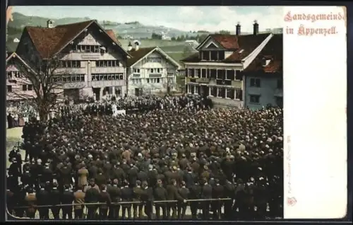 AK Appenzell, Blick auf die Landsgemeinde