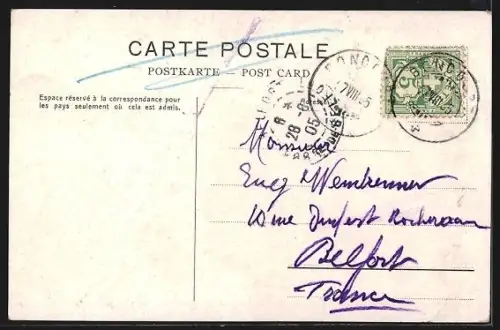 AK Champéry /Valais, Rue et Eglise