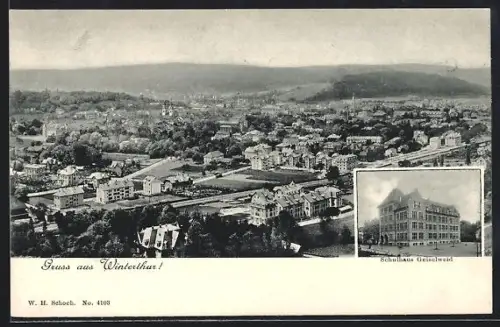 AK Winterthur, Schulhaus Geiselweid, Ortsansicht