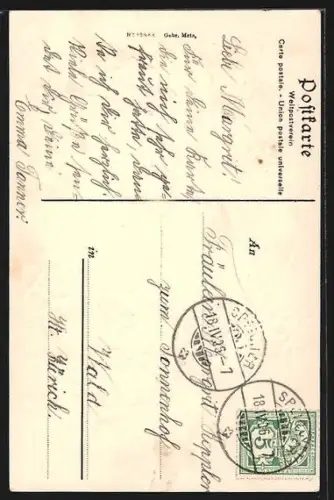 Passepartout-Lithographie Wildkirchli, Kapelle mit geprägten Wandersachen & Bergziegen