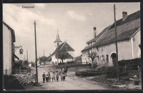 AK Damvant, Blick zur Kirche