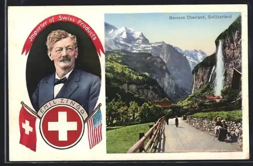 AK Lauterbrunnen, Bernese Oberland, Emil Zingg Importer of Swiss Products
