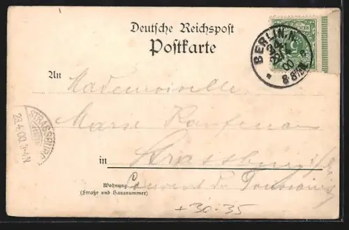 AK Berlin-Charlottenburg, Strassenpartie an der Kas. d. Füs.-Bat. Königin Elisabeth